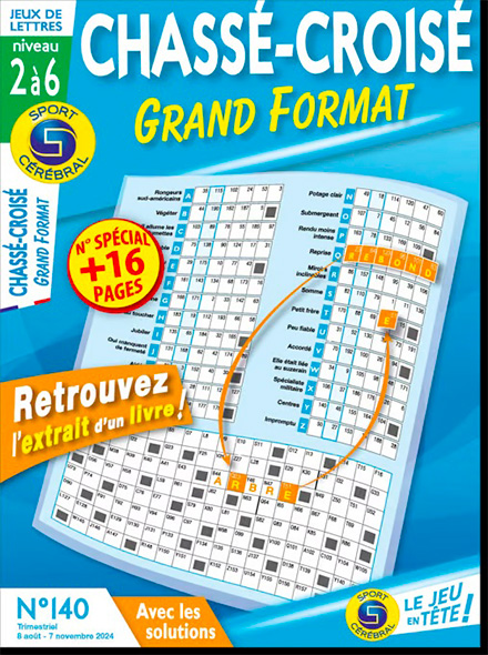 CHASSE CROISÉS GRAND FORMAT NIV 2 À 6