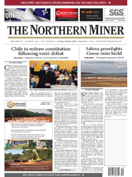 NORTHERN MINER